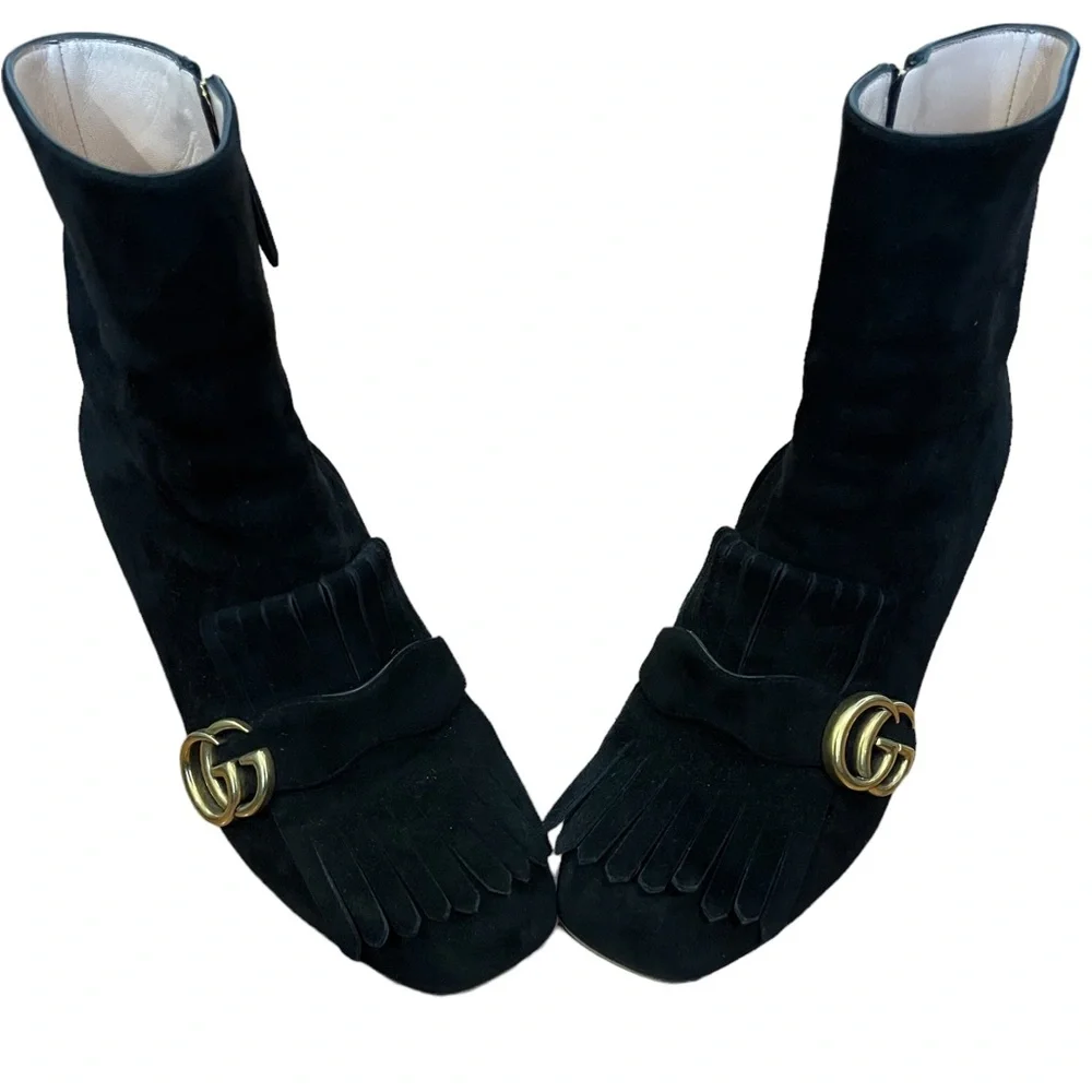 Gucci Suede Ankle Booties Size EU 39 - Picture 2 of 8